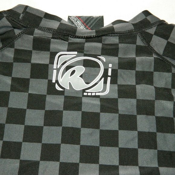 Ripzone Boys Large Rash Guard SS Shirt Checkered - Picture 5 of 7